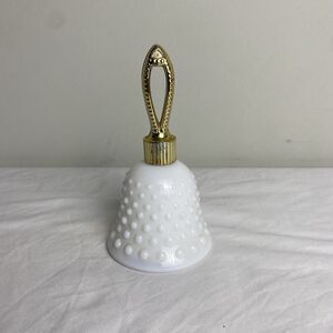 vintage AVON perfume bottle Sweet Honesty Cologne white/gold bell shape dots